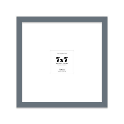 7X7" Grey Picture Frame7X7" Square Frame With 3X3" Mount For 7X7"/3X3" Pictures Moderrn Style Thin Edge1 Pack from B&Q