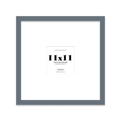 11X11" Grey Picture Frame11X11" Square Frame With 7X7" Mount For 11X11"/7X7" Pictures Luxurious Style Wall Art1 Pack from B&Q