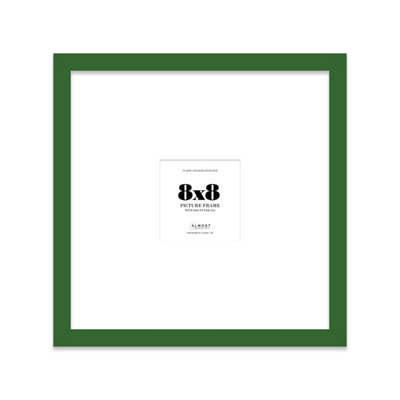 8X8" Green Picture Frame8X8" Square Frame With 4X4" Mount For 8X8"/4X4" Pictures Moderrn Style Thin Edge1 Pack from B&Q