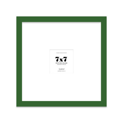 7X7" Green Picture Frame7X7" Square Frame With 3X3" Mount For 7X7"/3X3" Pictures Art Deco Style Room Decor1 Pack from B&Q