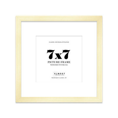 7X7" Gold Picture Frame7X7" Square Frame With 5X5" Mount For 7X7"/5X5" Pictures Art Deco Style Room Decor1 Pack from B&Q