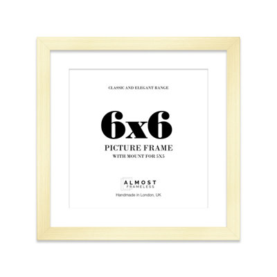 6X6" Gold Picture Frame6X6" Square Frame With 5X5" Mount For 6X6"/5X5" Pictures Art Deco Style Room Decor1 Pack from B&Q