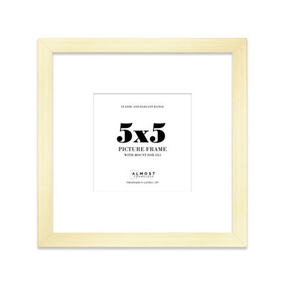 5X5" Gold Picture Frame5X5" Square Frame With 3X3" Mount For 5X5"/3X3" Pictures Art Deco Style Room Decor1 Pack from B&Q