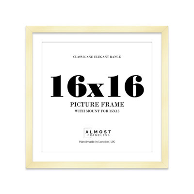 16X16" Gold Picture Frame16X16" Square Frame With 15X15" Mount For 16X16"/15X15" Pictures Art Deco Style Room Decor1 Pack from B&Q