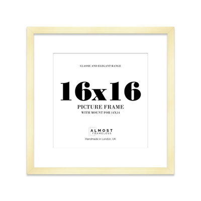 16X16" Gold Picture Frame16X16" Square Frame With 14X14" Mount For 16X16"/14X14" Pictures Art Deco Style Room Decor1 Pack from B&Q