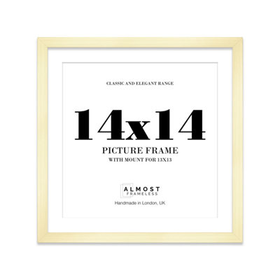 14X14" Gold Picture Frame14X14" Square Frame With 13X13" Mount For 14X14"/13X13" Pictures Art Deco Style Room Decor1 Pack from B&Q