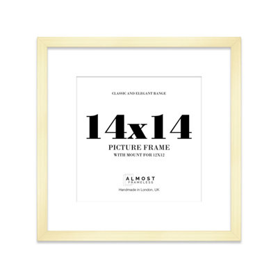 14X14" Gold Picture Frame14X14" Square Frame With 12X12" Mount For 14X14"/12X12" Pictures Art Deco Style Room Decor1 Pack from B&Q