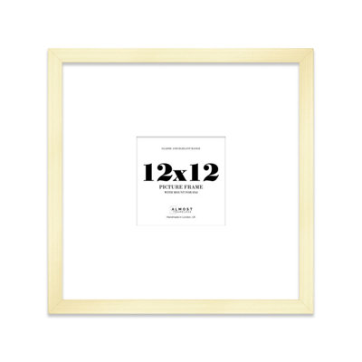 12X12" Gold Picture Frame12X12" Square Frame With 8X8" Mount For 12X12"/8X8" Pictures Art Deco Style Room Decor1 Pack from B&Q