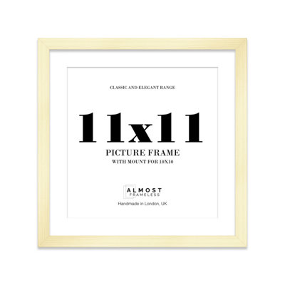 11X11" Gold Picture Frame11X11" Square Frame With 10X10" Mount For 11X11"/10X10" Pictures Art Deco Style Room Decor1 Pack from B&Q