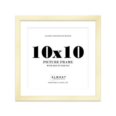 10X10" Gold Picture Frame10X10" Square Frame With 9X9" Mount For 10X10"/9X9" Pictures Art Deco Style Room Decor1 Pack from B&Q
