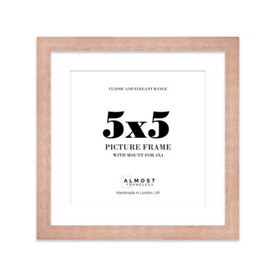 5X5" Bronze Picture Frame5X5" Square Frame With 4X4" Mount For 5X5"/4X4" Pictures Art Deco Style Room Decor1 Pack from B&Q