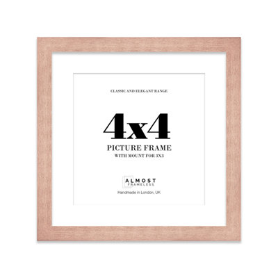 4X4" Bronze Picture Frame4X4" Square Frame With 3X3" Mount For 4X4"/3X3" Pictures Art Deco Style Room Decor1 Pack from B&Q