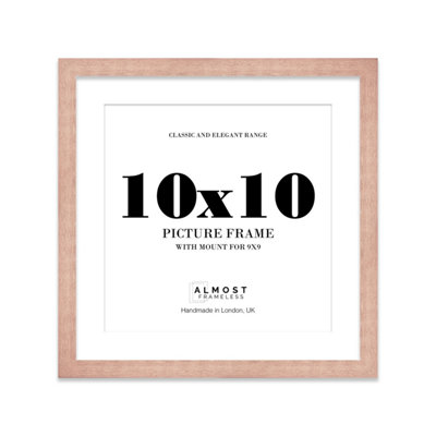10X10" Bronze Picture Frame10X10" Square Frame With 9X9" Mount For 10X10"/9X9" Pictures Art Deco Style Room Decor1 Pack from B&Q