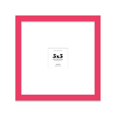 5X5" Bright Pink Picture Frame5X5" Square Frame With 1X1" Mount For 5X5"/1X1" Pictures Art Deco Style Room Decor1 Pack from B&Q