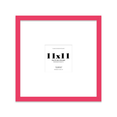 11X11" Bright Pink Picture Frame11X11" Square Frame With 7X7" Mount For 11X11"/7X7" Pictures Art Deco Style Room Decor1 Pack from B&Q