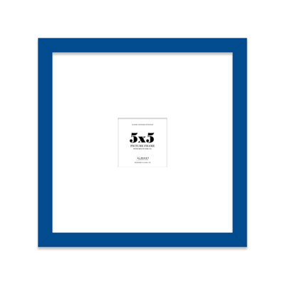 5X5" Blue Picture Frame5X5" Square Frame With 1X1" Mount For 5X5"/1X1" Pictures Art Deco Style Room Decor1 Pack from B&Q