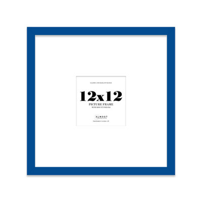 12X12" Blue Picture Frame12X12" Square Frame With 8X8" Mount For 12X12"/8X8" Pictures Art Deco Style Room Decor1 Pack from B&Q
