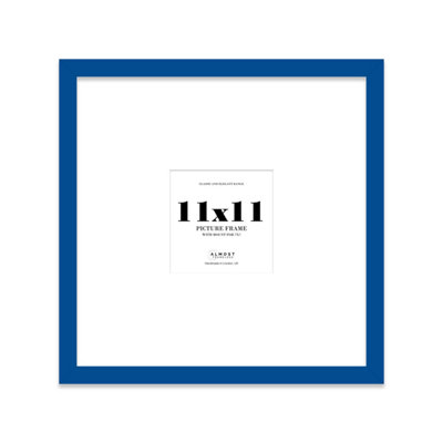 11X11" Blue Picture Frame11X11" Square Frame With 7X7" Mount For 11X11"/7X7" Pictures Art Deco Style Room Decor1 Pack from B&Q