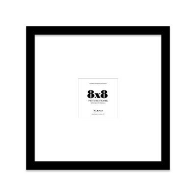 8X8" Black Picture Frame8X8" Square Frame With 4X4" Mount For 8X8"/4X4" Pictures Art Deco Style Room Decor1 Pack from B&Q