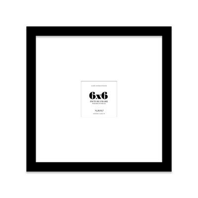 6X6" Black Picture Frame6X6" Square Frame With 2X2" Mount For 6X6"/2X2" Pictures Art Deco Style Room Decor1 Pack from B&Q