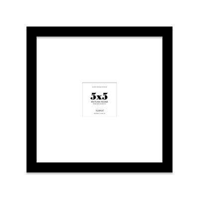 5X5" Black Picture Frame5X5" Square Frame With 1X1" Mount For 5X5"/1X1" Pictures Art Deco Style Room Decor1 Pack from B&Q