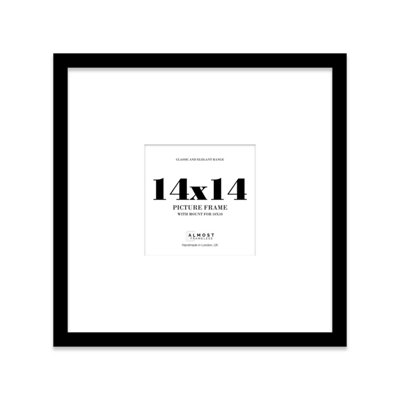 14X14" Black Picture Frame14X14" Square Frame With 10X10" Mount For 14X14"/10X10" Pictures Art Deco Style Room Decor1 Pack from B&Q