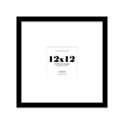 12X12" Black Picture Frame12X12" Square Frame With 8X8" Mount For 12X12"/8X8" Pictures Art Deco Style Room Decor1 Pack from B&Q