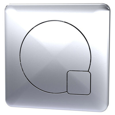 Square Dual Flush Push Button - 70Mm - Chrome 5056678401217 - Image 4