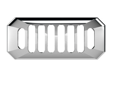 B&Q -  Ceramic Accessories Traditional Grill Overflow Cover26mm X 50mmChrome