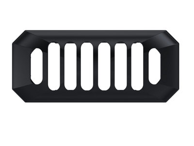 B&Q -  Ceramic Accessories Traditional Grill Overflow Cover26mm X 50mmMatt Black