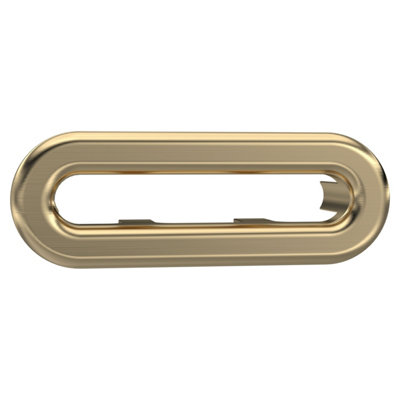 B&Q -  Ceramic Accessories Traditional Oval Overflow Cover50mm X 26mmBrushed Brass