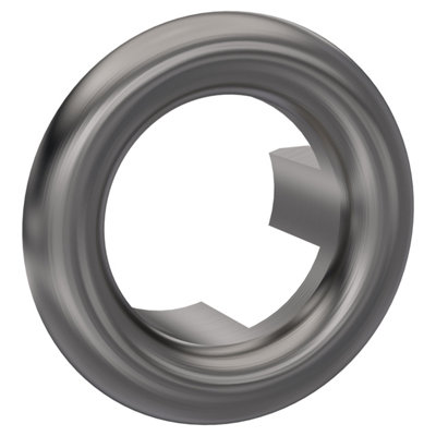B&Q -  Ceramic Accessories Modern Round Basin Overflow Cover18.5mmBrushed Pewter