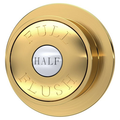 Balterley Traditional Dual Flush Push Button - 72Mm - Brushed Brass