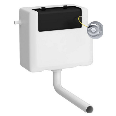 B&Q -  Universal Water Saving Dual Flush Side Inlet With Traditional Push ButtonChrome/white - Image 3