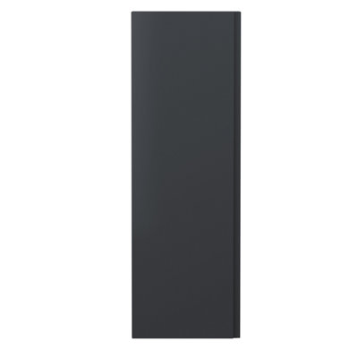 Hudson Reed Urban Soft Black Wall Hung 1 Door Tall Cabinet With Silent Close1200 X 400 X 255 from B&Q