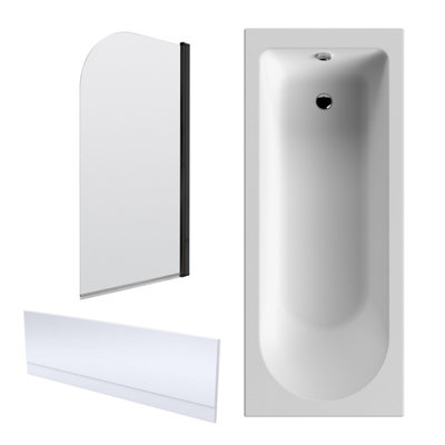 B&Q -  Round Single Ended 1700X700 Shower Bath SetFront PanelRound Bath ScreenFixings & Leg Set