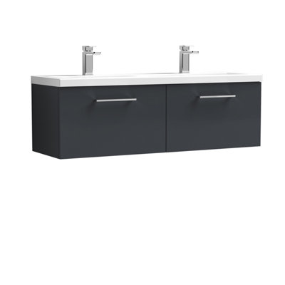 B&Q -  1200 Wh 2-Drawer Vanity & Double Basin