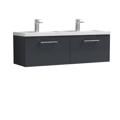 B&Q -  1200 Wh 2-Drawer Vanity & Double Basin