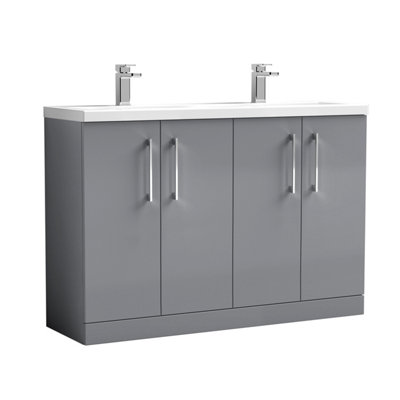 B&Q -  1200 Fs 4-Door Vanity & Double Basin