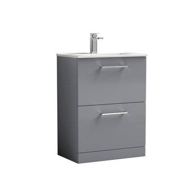Nuie 600 Fs 2-Drawer Vanity & Basin 2 from B&Q