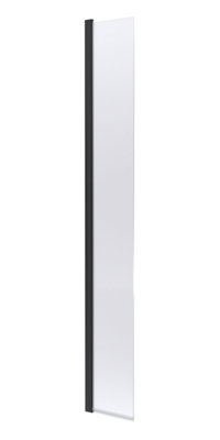 Hudson Reed Hinged Flipper ScreenMatt Black FinishSafety Glass1950 X 322 X 27 from B&Q