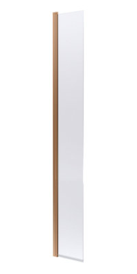 Hudson Reed Hinged Flipper ScreenBrushed Brass FinishSafety Glass1950 X 322 X 27 from B&Q