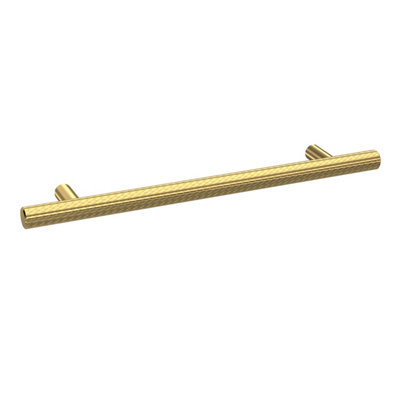 Balterley Furniture Handle Textured Knurled Bar Handle220mm (160mm Centres)Brushed Brass from B&Q