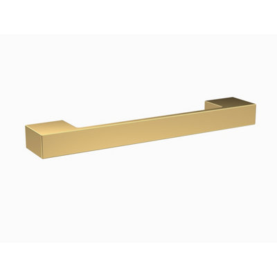 Balterley Furniture Handle Square D Shape Handle152mm (128mm Centres)Brushed Brass from B&Q