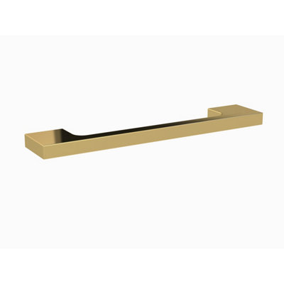 Balterley Furniture Handle Slimline Square D Shape Handle152mm (128mm Centres)Brushed Brass from B&Q