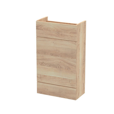B&Q -  Fusion Floor Standing Compact Wc UnitMfc Bleached Oak Textured Woodgrain Finish500X255X864mm