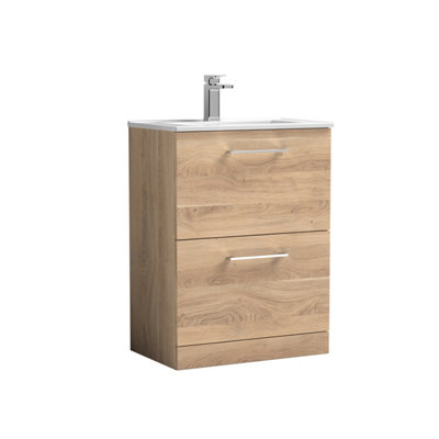 Nuie 600 Fs 2-Drawer Vanity & Basin 2 from B&Q