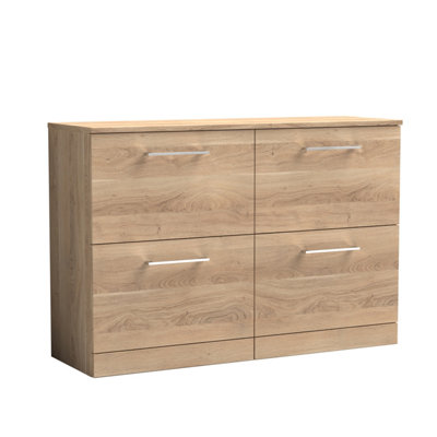 Nuie 1200 Fs 4-Drawer Vanity & Worktop from B&Q