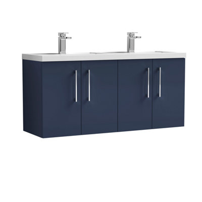 Nuie 1200 Wh 4-Door Vanity & Double Basin from B&Q
