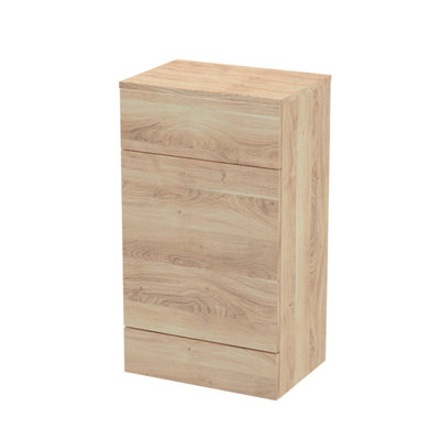 Hudson Reed Fusion Wc Unit, Stylish Bathroom Storage Unit, Bleached Oak, 500Mm B&Q